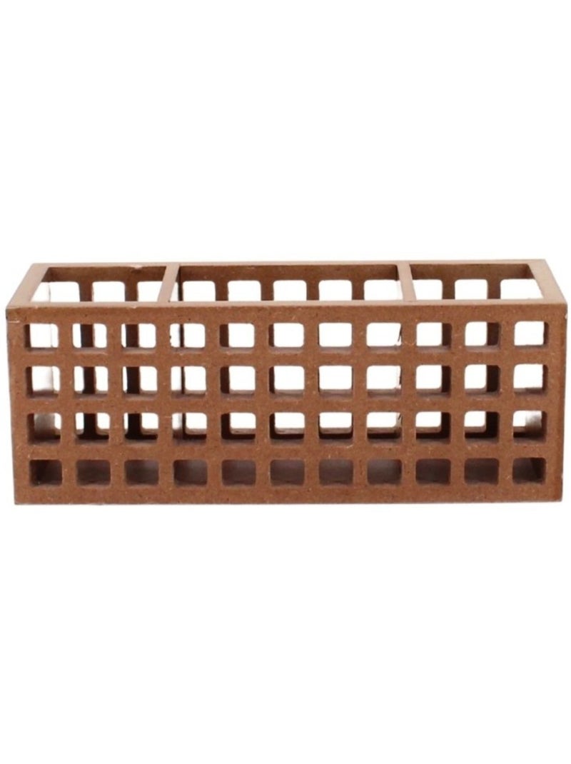 Boite rangement bureau en bois 24cm Beige - Kiabi