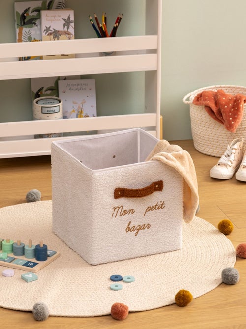Boîte rangement en bouclette MON PETIT BAZAR - Kiabi