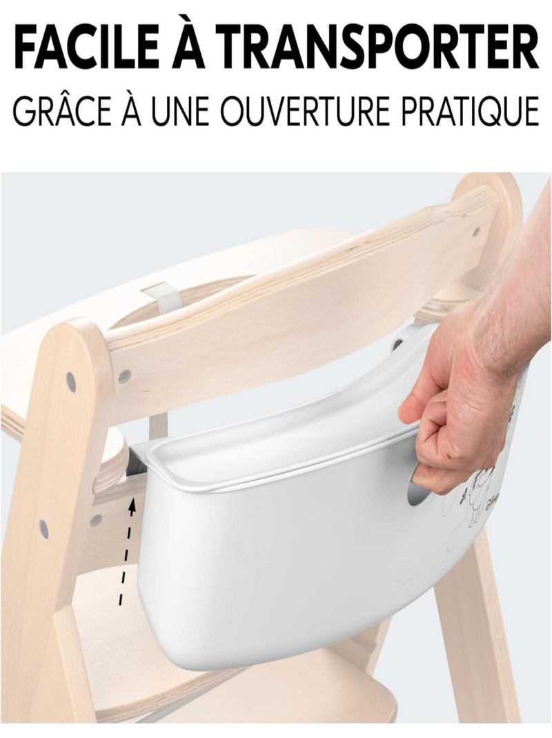 Boite Rangement pour Chaise Haute Bébé Alpha Blanc - Kiabi
