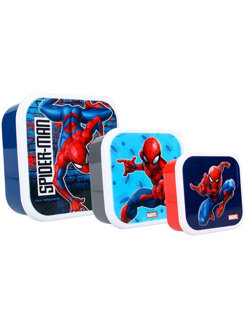 Boîte repas enfant 3 en 1 en PVC Spider-Man – 3 compartiments – Marvel - Kiabi