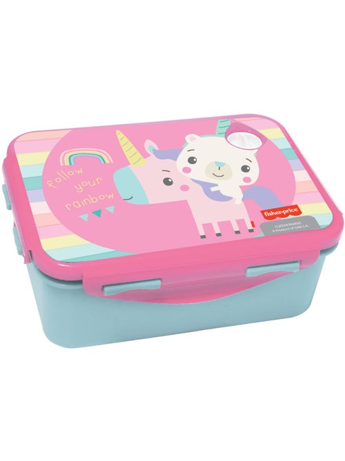 Boîte repas enfant licorne arc-en-ciel 'Fisher-Price' – 17 x 12 x 7 cm - Kiabi