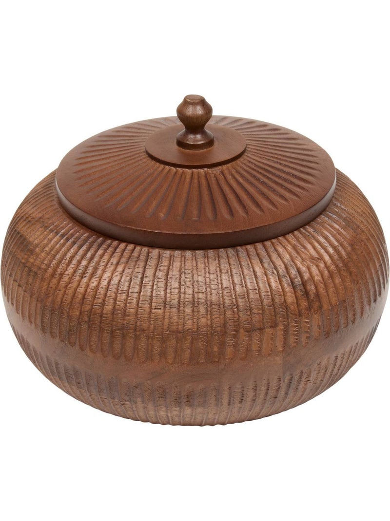 Boîte ronde en manguier nolane Marron - Kiabi