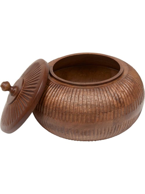 Boîte ronde en manguier nolane - Kiabi Boîte ronde en manguier nolane - Kiabi