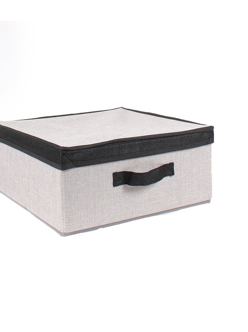 Boîte Tissu Papyrus Gris Avec Couvercle gris clair - Kiabi