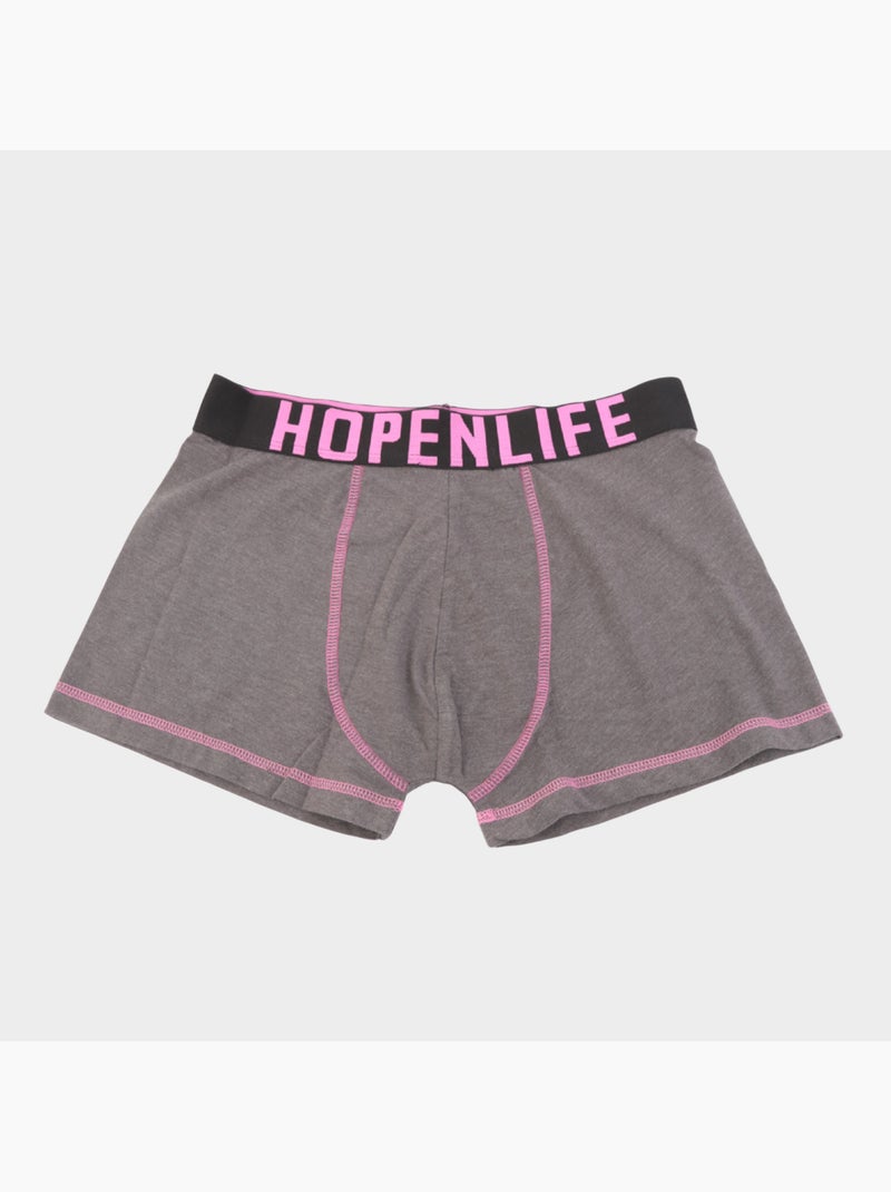 Boites de boxer , lot de 2 couleurs Bleu Gris - Kiabi