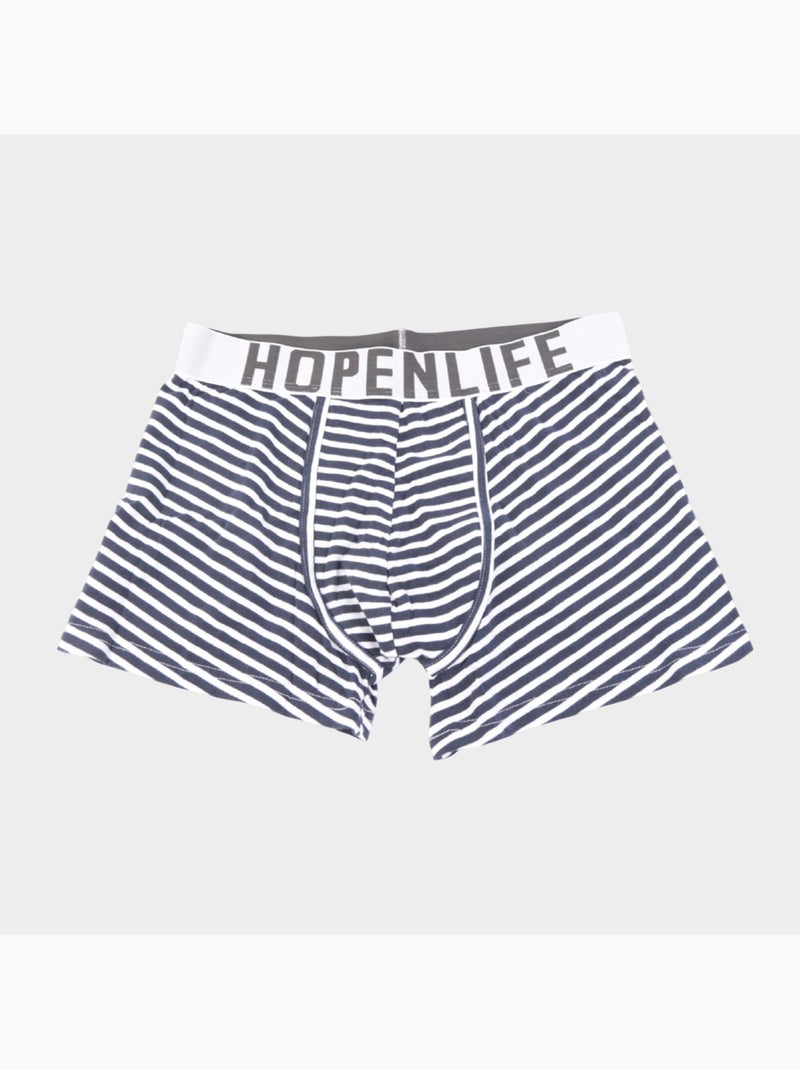 Boites de boxer , lot de 2 couleurs Bleu Gris - Kiabi