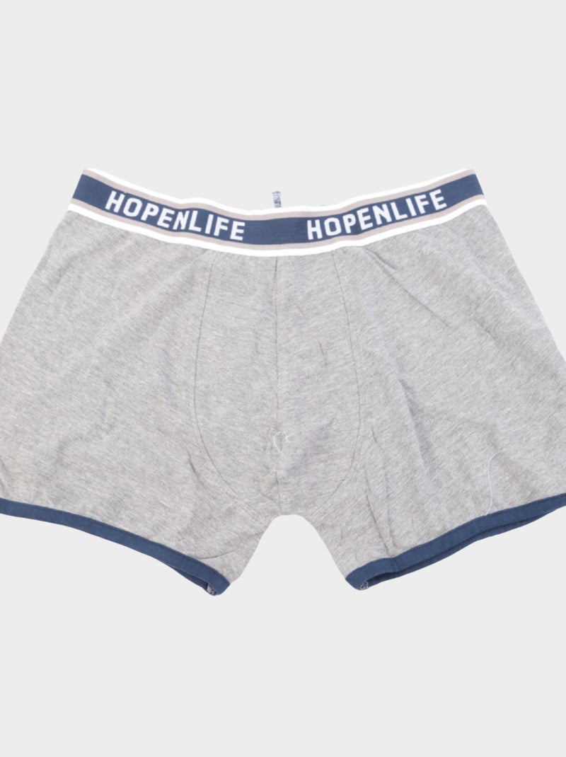 Boites de boxer , lot de 2 couleurs Noir Gris - Kiabi