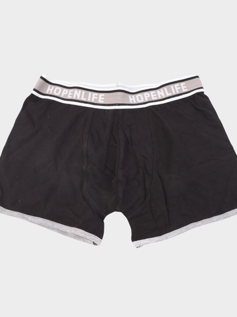 Boites de boxer , lot de 2 couleurs Noir Gris - Kiabi
