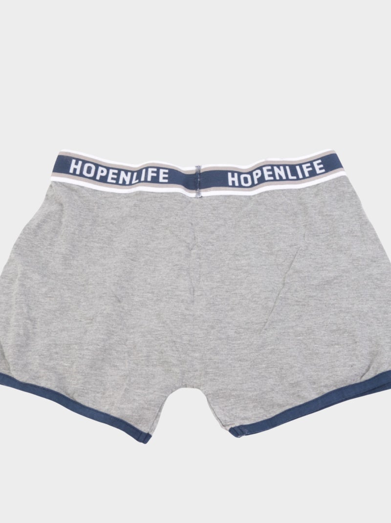 Boites de boxer , lot de 2 couleurs Noir Gris - Kiabi