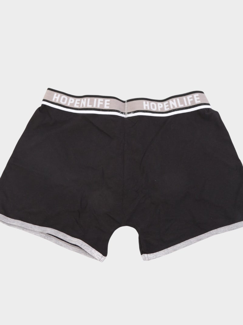 Boites de boxer , lot de 2 couleurs Noir Gris - Kiabi
