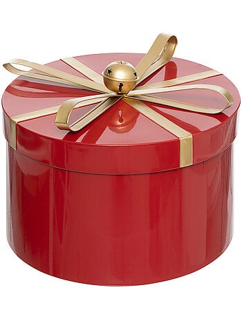 BOITES RONDES METAL ROUGE X3
