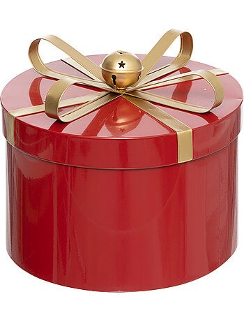 BOITES RONDES METAL ROUGE X3
