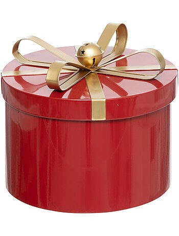 BOITES RONDES METAL ROUGE X3