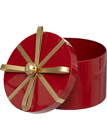 BOITES RONDES METAL ROUGE X3
