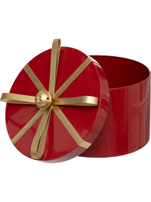BOITES RONDES METAL ROUGE X3 - Kiabi