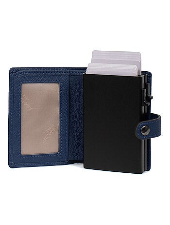 Boîtier portecartes 1 volet Stop RFID Cuir CONFORT