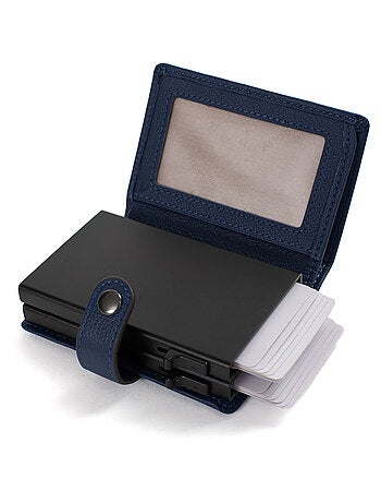 Boîtier portecartes 1 volet Stop RFID Cuir CONFORT