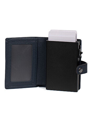 Boîtier portecartes 1 volet Stop RFID Cuir CONFORT