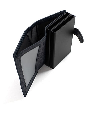 Boîtier portecartes 1 volet Stop RFID Cuir CONFORT