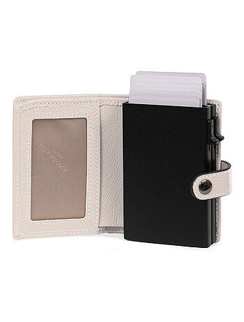 Boîtier portecartes 1 volet Stop RFID Cuir CONFORT