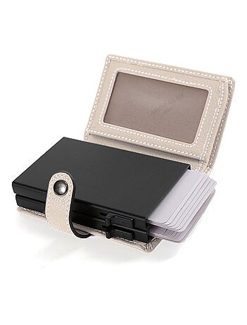 Boîtier portecartes 1 volet Stop RFID Cuir CONFORT