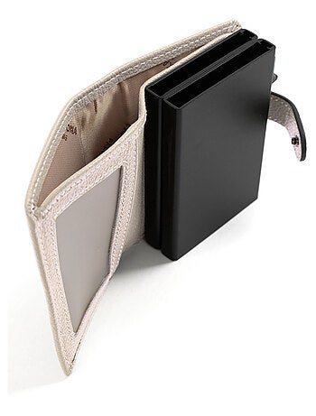 Boîtier portecartes 1 volet Stop RFID Cuir CONFORT