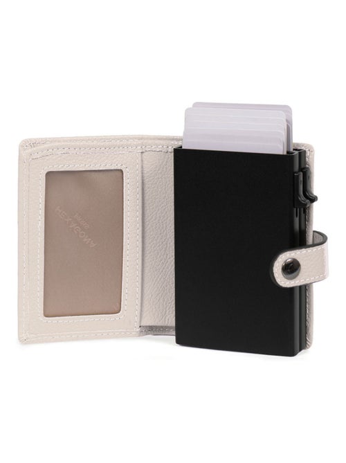 Boîtier portecartes  1 volet  Stop RFID  Cuir CONFORT - Kiabi