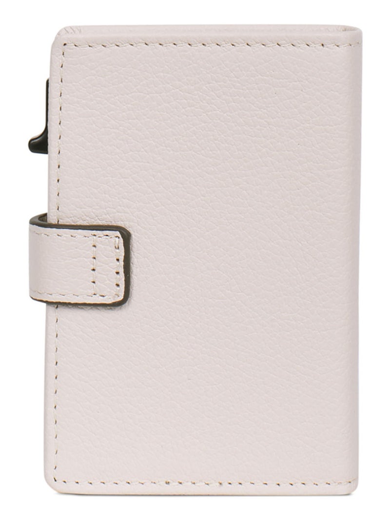 Boîtier portecartes  1 volet  Stop RFID  Cuir CONFORT Ivoire - Kiabi