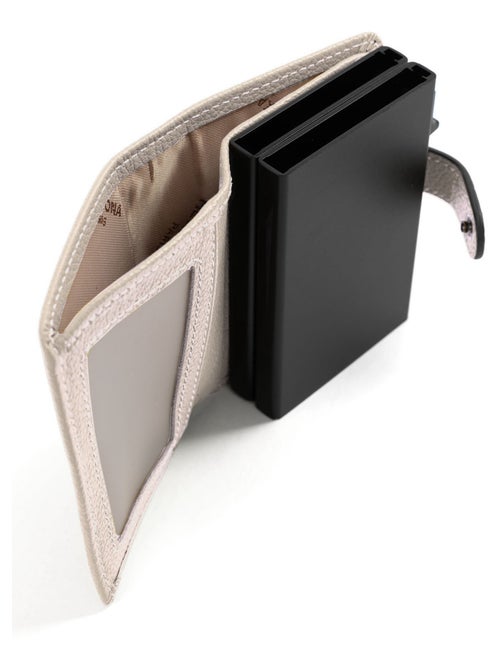 Boîtier portecartes  1 volet  Stop RFID  Cuir CONFORT - Kiabi