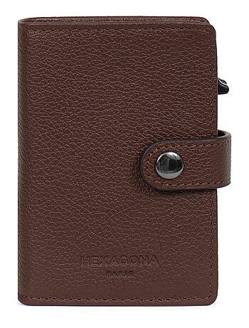 Boîtier portecartes 1 volet Stop RFID Cuir CONFORT