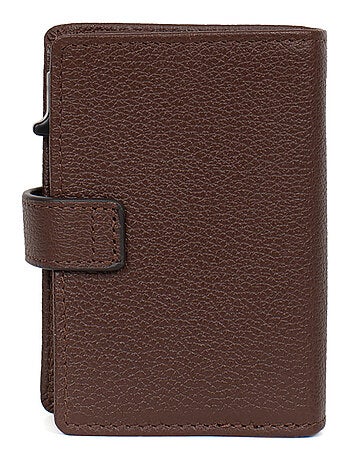 Boîtier portecartes 1 volet Stop RFID Cuir CONFORT