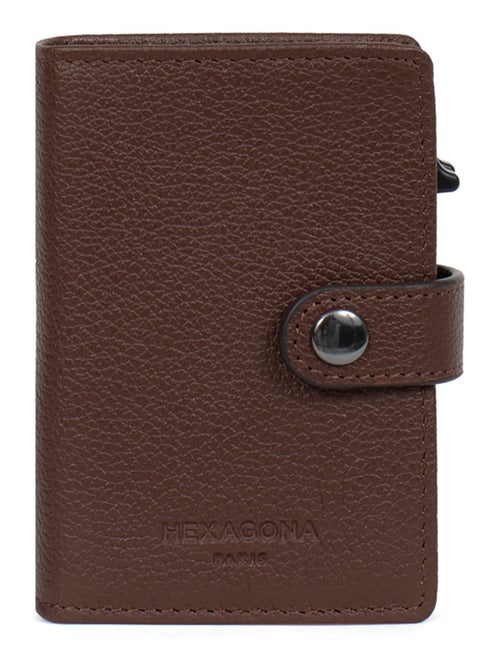 Boîtier portecartes  1 volet  Stop RFID  Cuir CONFORT - Kiabi