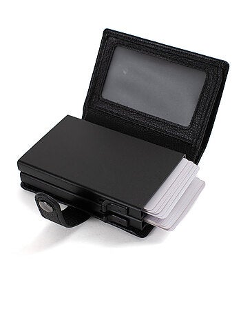 Boîtier portecartes 1 volet Stop RFID Cuir CONFORT