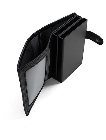 Boîtier portecartes 1 volet Stop RFID Cuir CONFORT