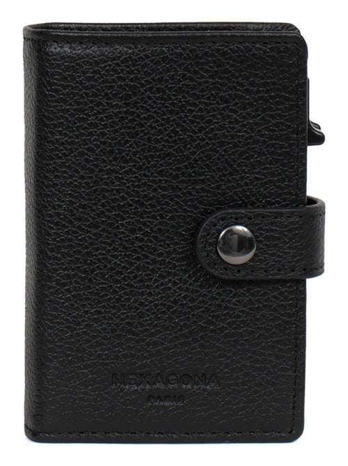 Boîtier portecartes  1 volet  Stop RFID  Cuir CONFORT - Kiabi