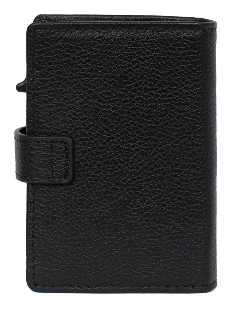 Boîtier portecartes  1 volet  Stop RFID  Cuir CONFORT Noir - Kiabi