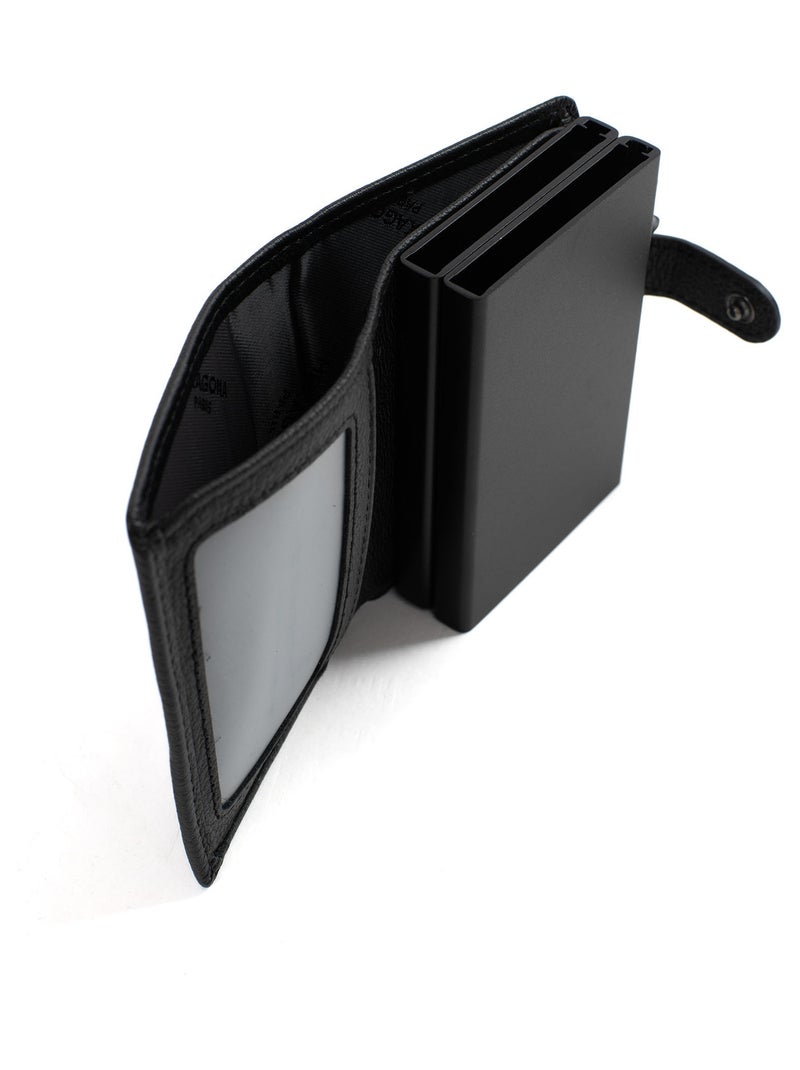 Boîtier portecartes  1 volet  Stop RFID  Cuir CONFORT Noir - Kiabi