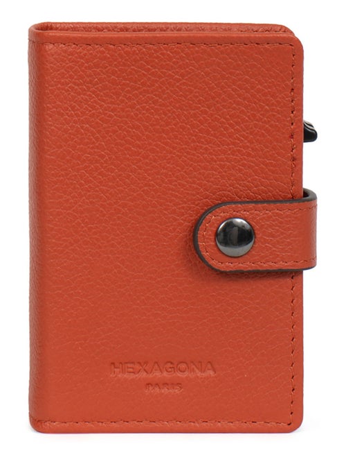 Boîtier portecartes  1 volet  Stop RFID  Cuir CONFORT - Kiabi