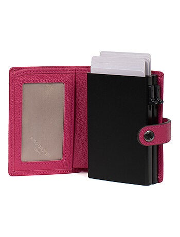 Boîtier portecartes 1 volet Stop RFID Cuir CONFORT