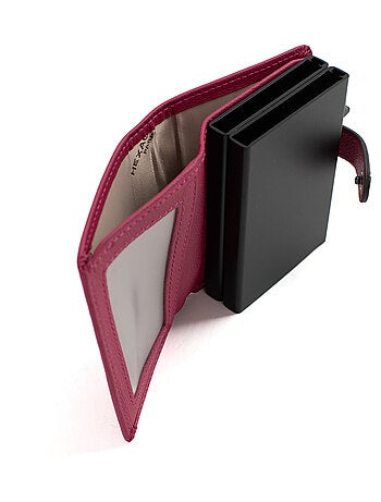 Boîtier portecartes 1 volet Stop RFID Cuir CONFORT