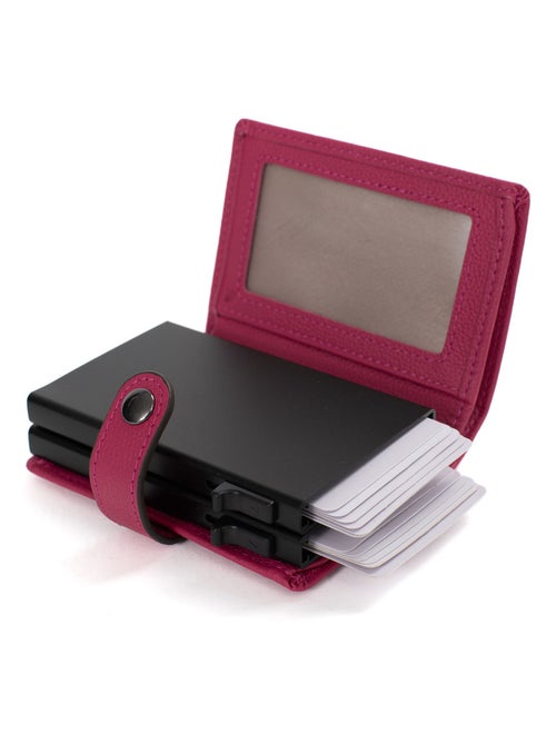 Boîtier portecartes  1 volet  Stop RFID  Cuir CONFORT - Kiabi