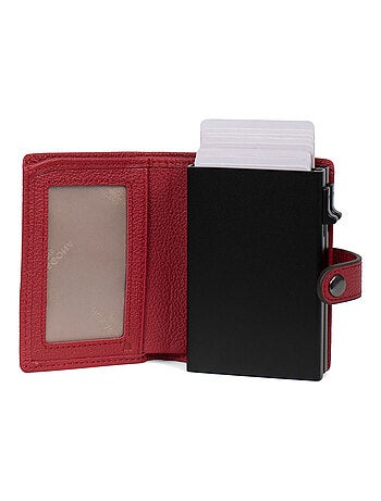 Boîtier portecartes 1 volet Stop RFID Cuir CONFORT