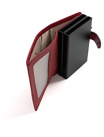 Boîtier portecartes 1 volet Stop RFID Cuir CONFORT