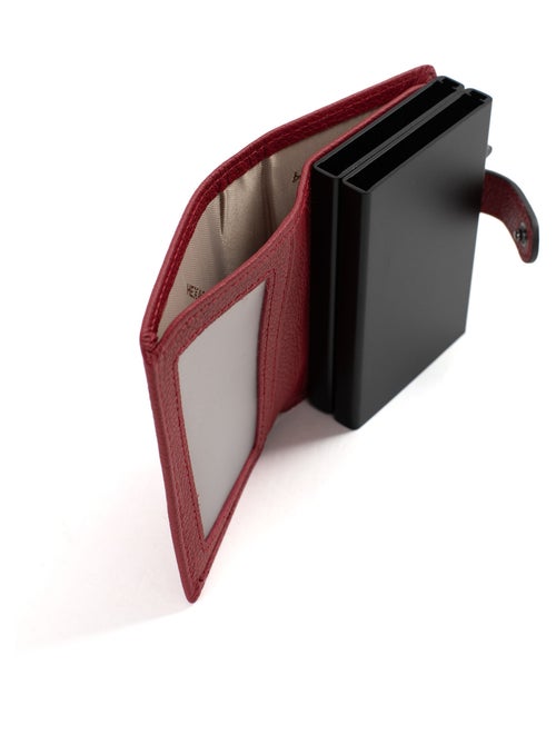 Boîtier portecartes  1 volet  Stop RFID  Cuir CONFORT - Kiabi