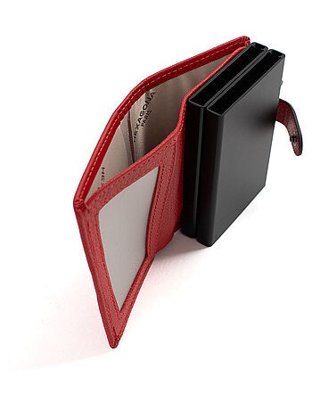 Boîtier portecartes 1 volet Stop RFID Cuir CONFORT