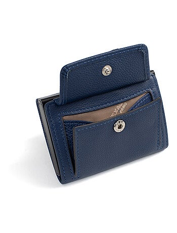 Boîtier portecartes 2 volets Stop RFID Cuir CONFORT