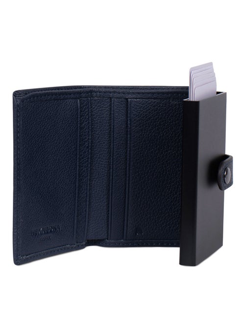 Boîtier portecartes  2 volets  Stop RFID  Cuir CONFORT - Kiabi