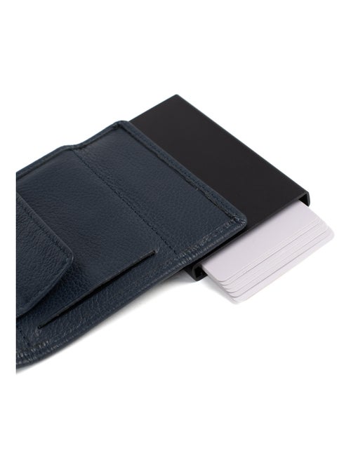 Boîtier portecartes  2 volets  Stop RFID  Cuir CONFORT - Kiabi