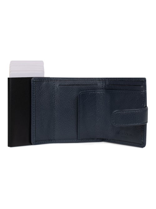 Boîtier portecartes  2 volets  Stop RFID  Cuir CONFORT - Kiabi