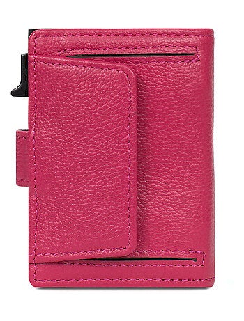 Boîtier portecartes 2 volets stop rfid cuir confort hexagona